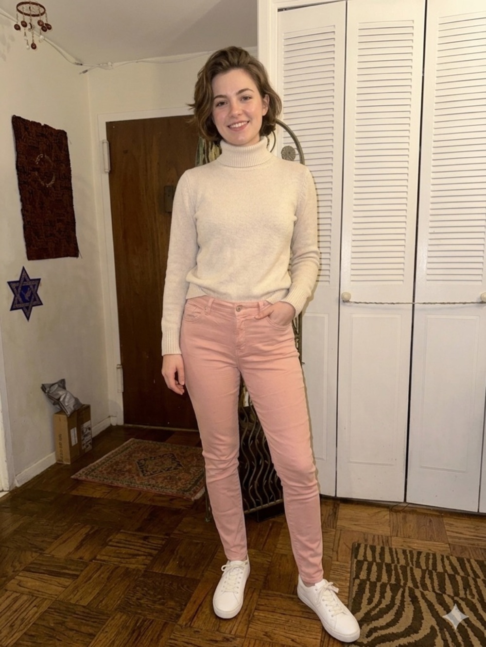 7 For All Mankind Pastel Pink Skinny Jeans